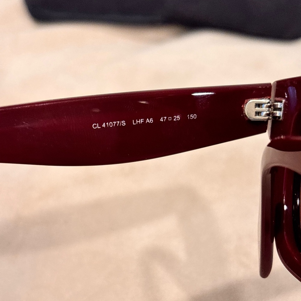 CELINE CL40024U Red & Gold Sunglasses W/ Case & Dustbag - Picture 8 of 9